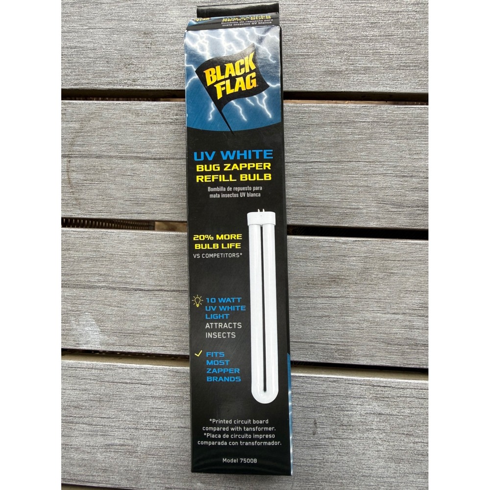 Black Flag UV White Bug Zapper Refill Bulb (Model 75008, 10 Watt) New in box